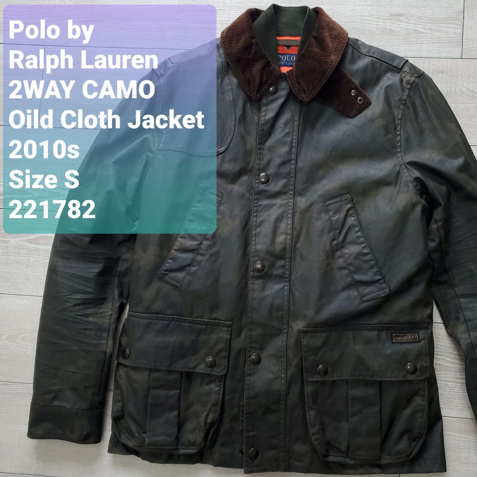 専用です。ポロラルフローレン オイルドジャケット カモフラージュ POLO RALPH LAUREN ラルフローレン□美品 2010s CAMO OILED CLOTH