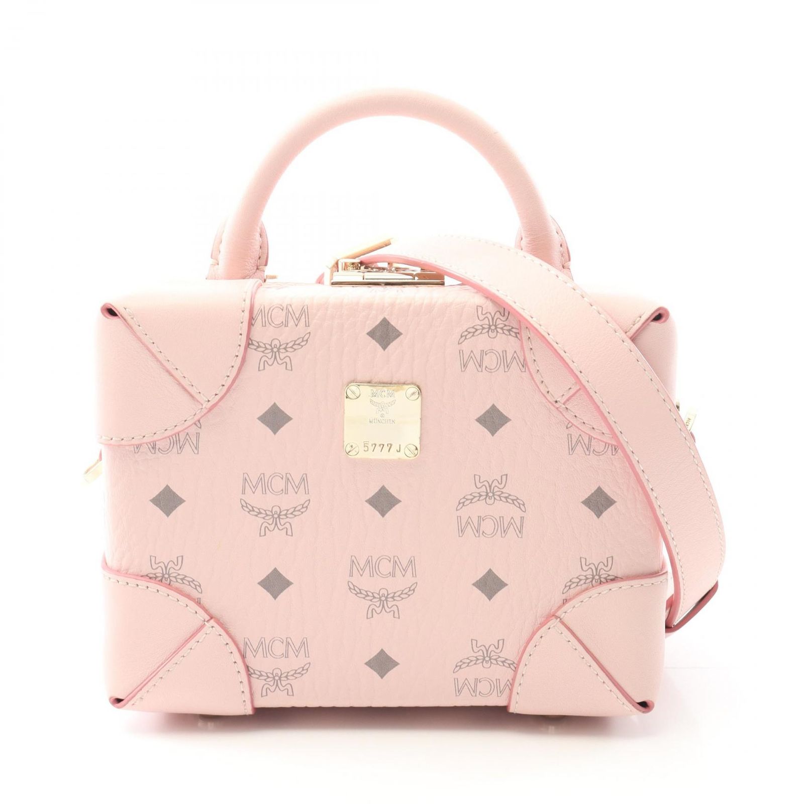 【極美品】MCM ハンドバッグ　ミラ　グレインレザー　ヴィセトス　ピンク エム・シー・エム MCM ハンドバッグ ヴィセトス バニティバッグ