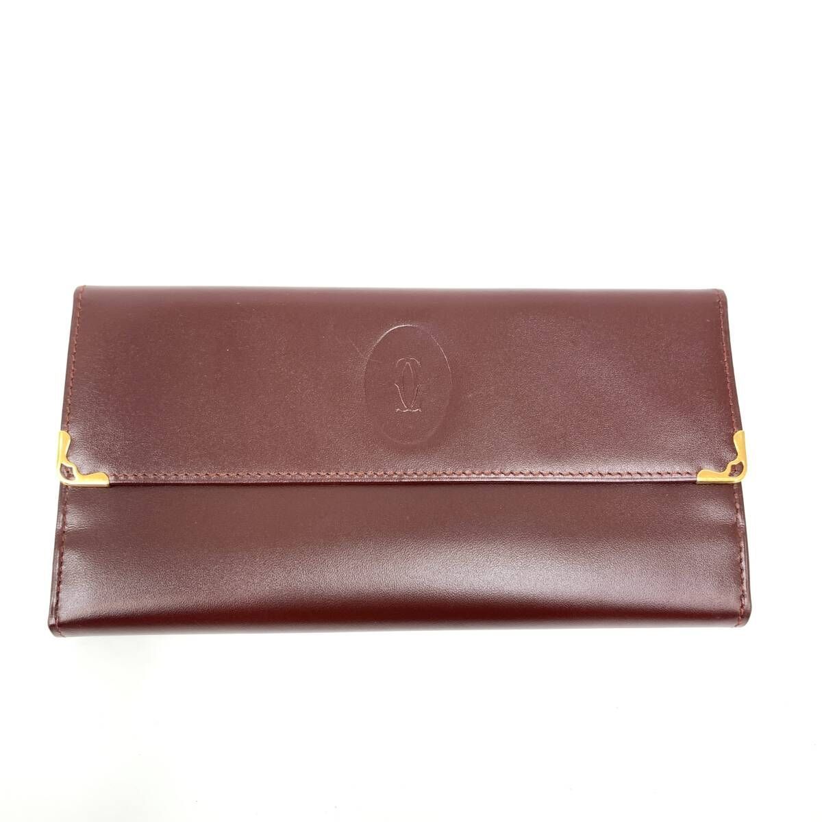 D0789 美品！ 格安！ Cartier カルティエ マストライン がま口 Wホック