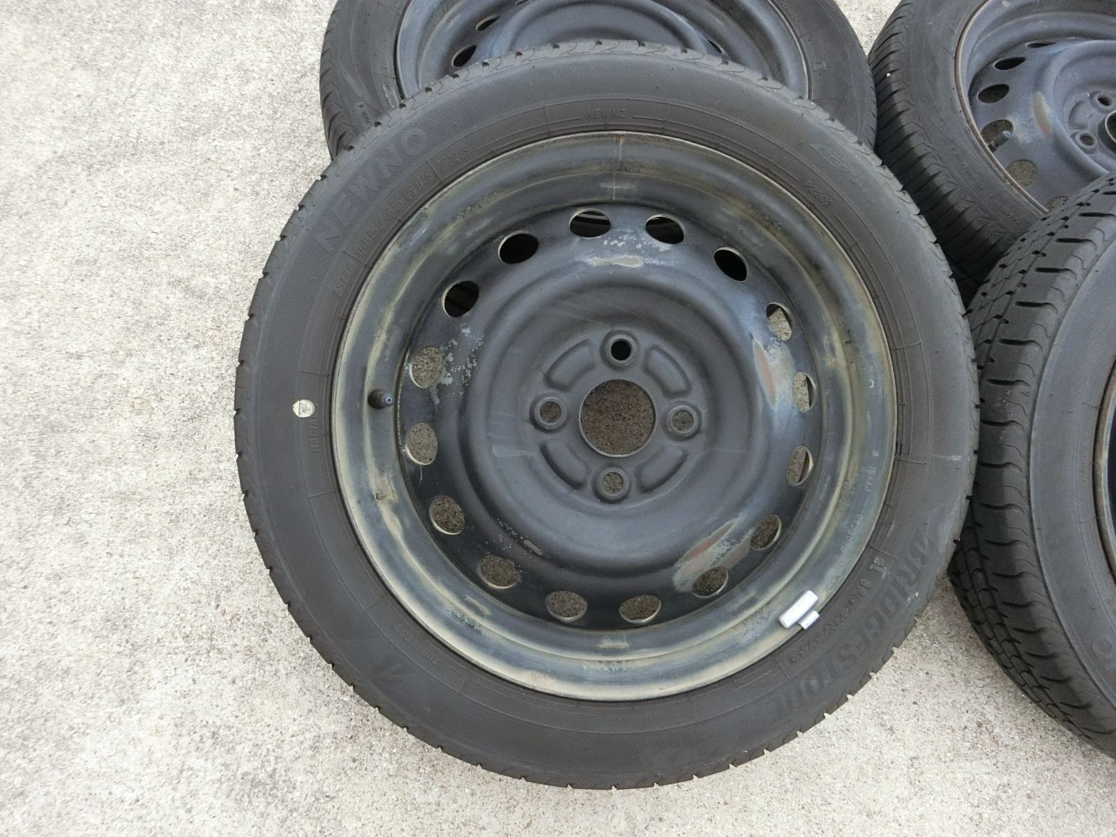 852 15インチ スチールホイール 4穴 4本セット 145 65R15 175 55R15 三菱 アイ HA1W 外し