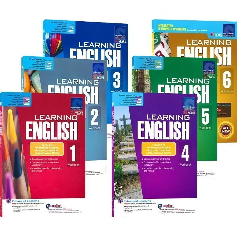 冬ギフト  6冊セットLEARNING 新品未使用 ENGLISH 英語教材 WORKBOOK 語学・辞書・学習参考書