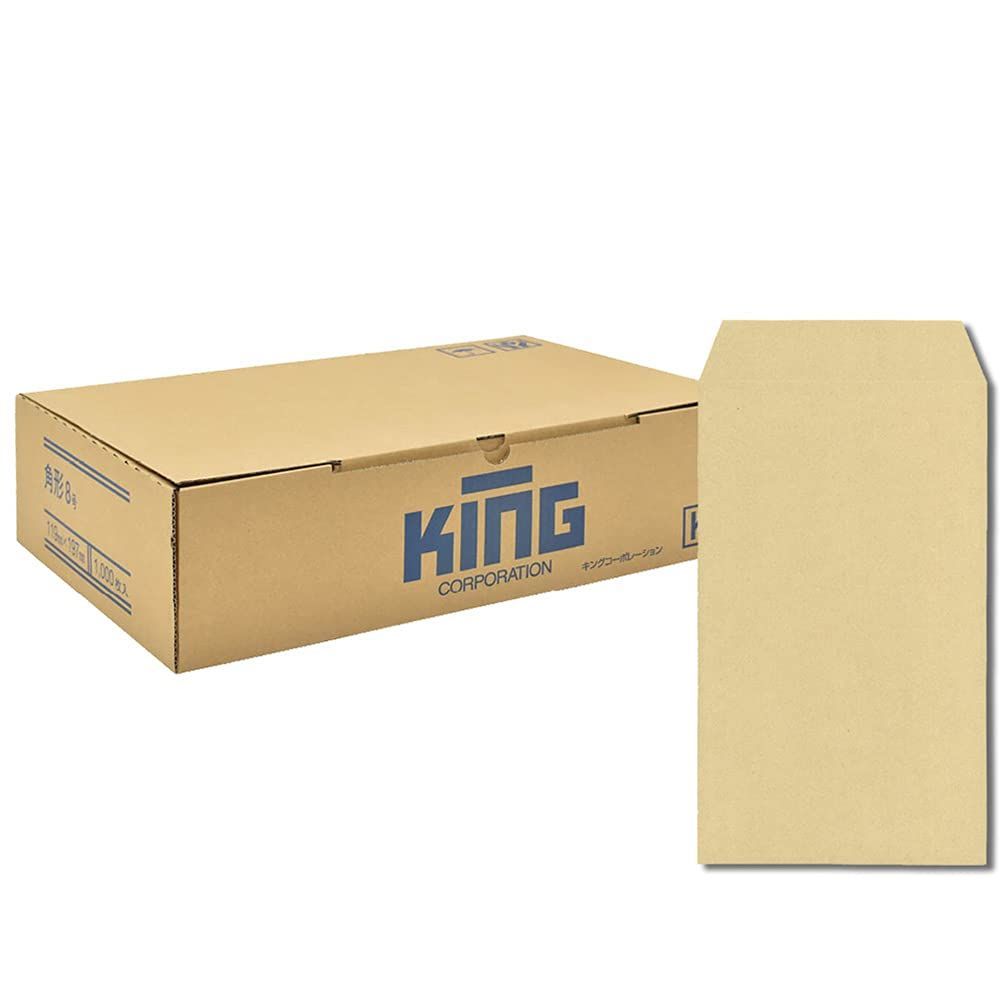 角8 キングコーポレーション 封筒 クラフト 角8 再生紙100% 1000枚入 180904