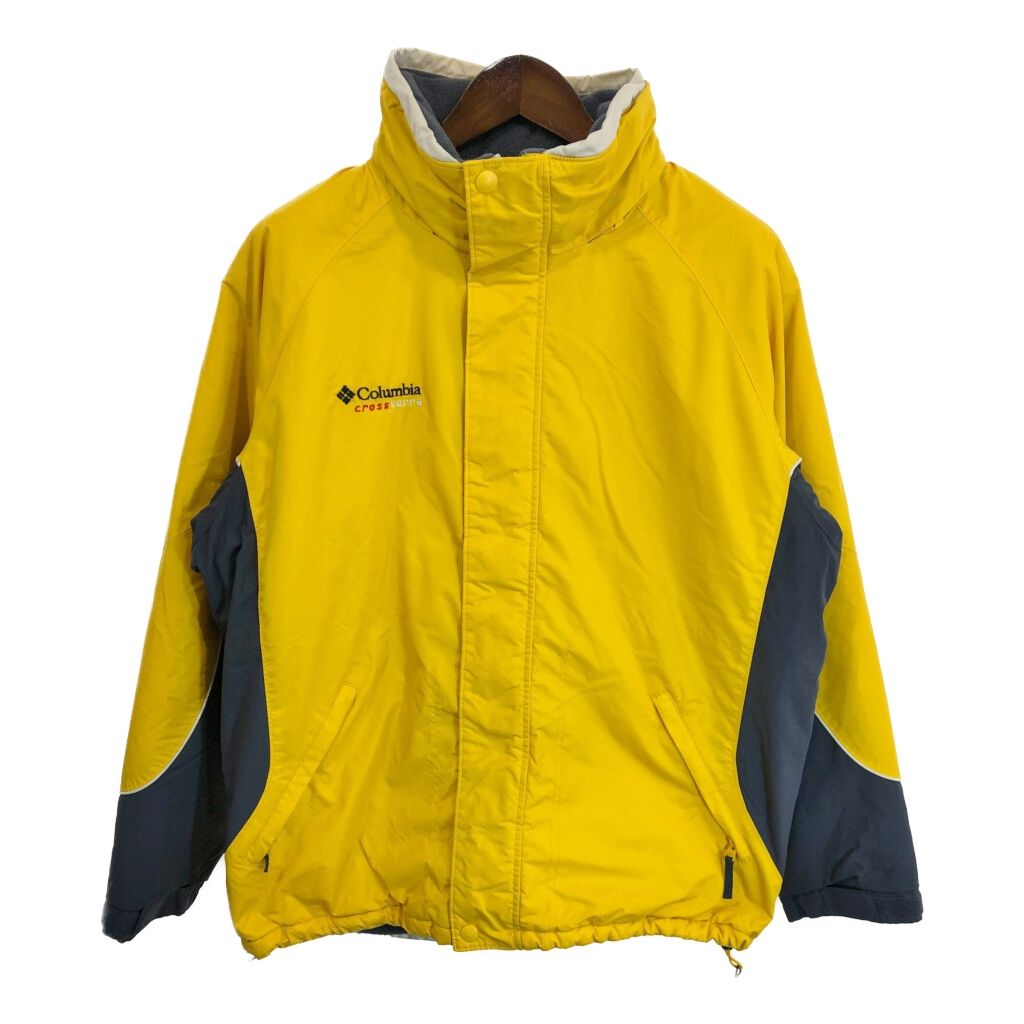 Columbia コロンビア CrossTerra 中綿 ナイロン マウンテンパーカー アウトドア イエロー (メンズ L) 中古 古着 S3545