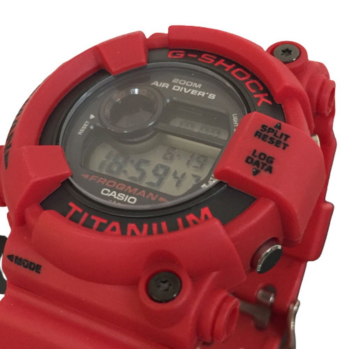 希少　CASIO G-SHOCK フロッグマン DW-8200F-4JR 赤蛙 楽天市場】【電池交換済プレミア商品・保証なし・外装＆BOX訳