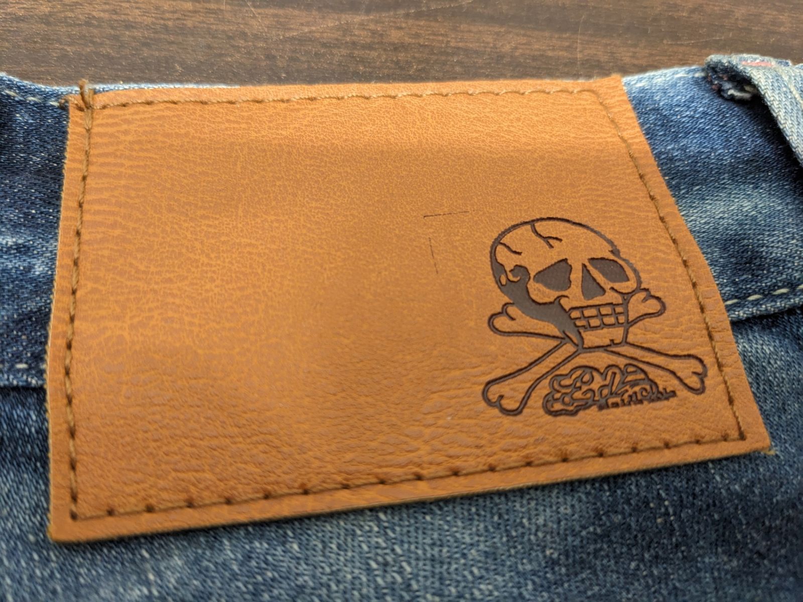 Ed Hardy スカル薔薇ロゴ刺繍　デニムミニスカート Ed Hardy スカル薔薇ロゴ刺繍 デニムミニスカート Ed Hardy(エド