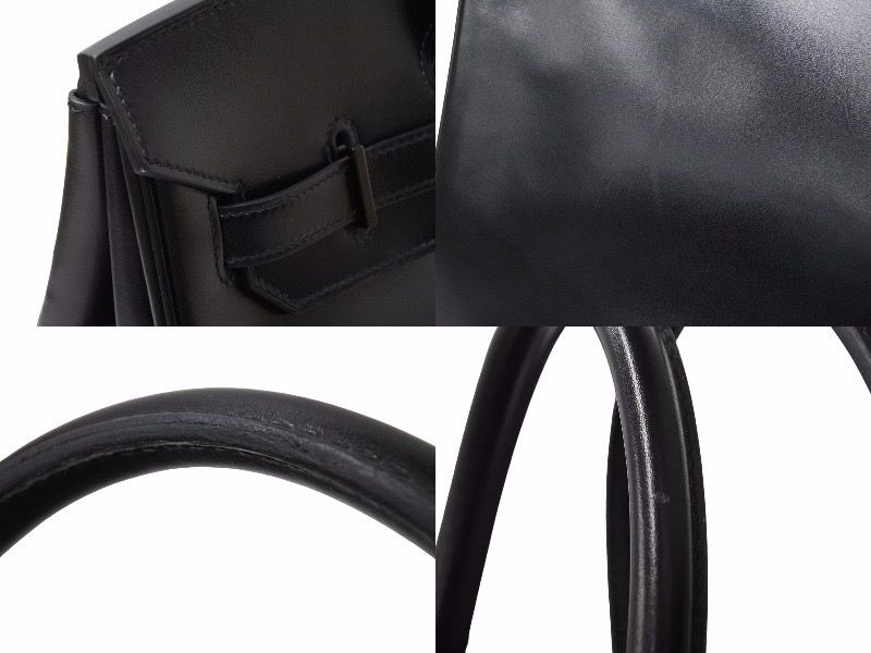 超希少 HERMES エルメス バーキン ソーブラック35 □N 美品 中古 50965