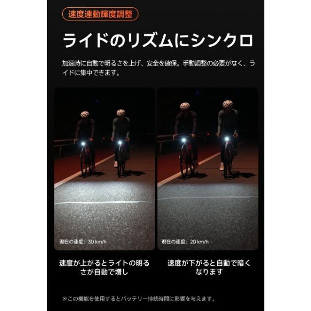 アイジーピースポーツ 高品質スマートバイクフロントライト