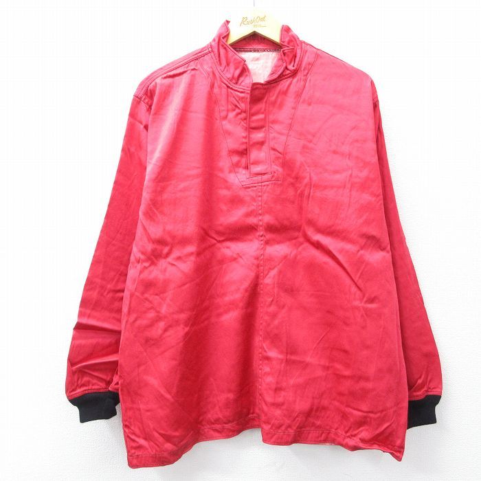 XL|古着 長袖 ビンテージ ミリタリー フライト サマーデッキ ジャケット メンズ 60s USネイビー 大きいサイズ 赤他 レッド spe 25oct14 中