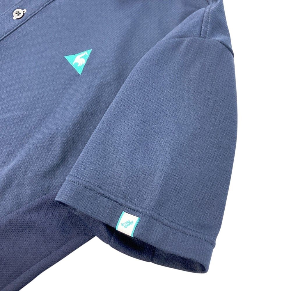 サイズ：M LE COQ GOLF ルコックゴルフ 半袖ポロシャツ ネイビー