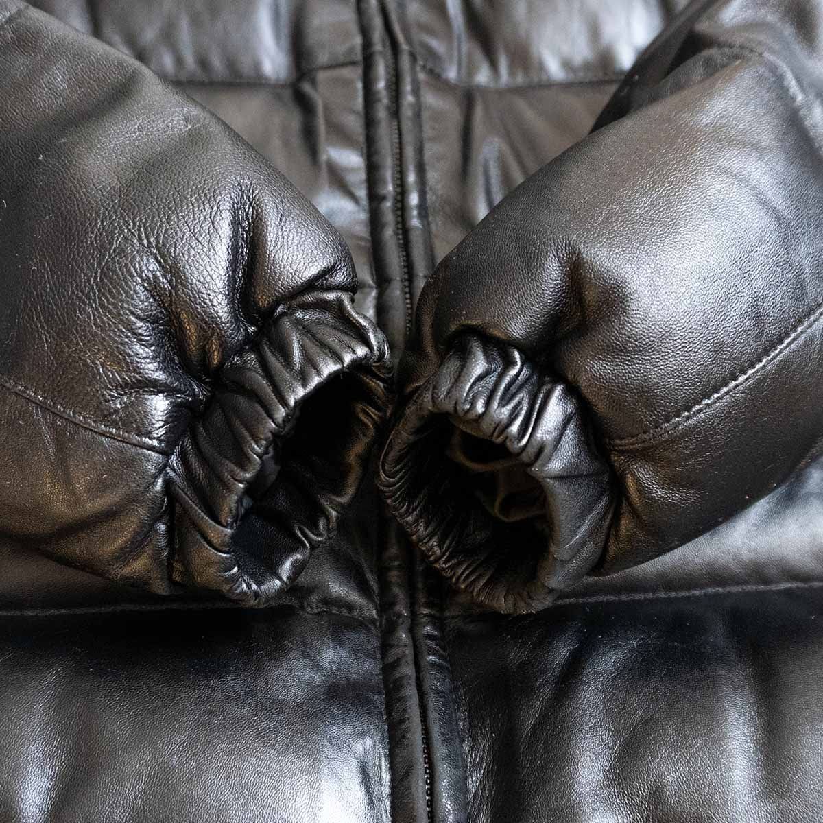 雰囲気抜群/ビッグサイズ】SCHOTT【214D/レザーダウンジャケット】42 