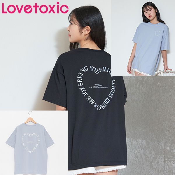 新品Lovetoxicラブトキシック 2024年春夏 バックハート刺しゅうルーズ半袖Tシャツ 140cm150cm160cm 2色展開 単品販売  キッズ ジュニア メルカリ