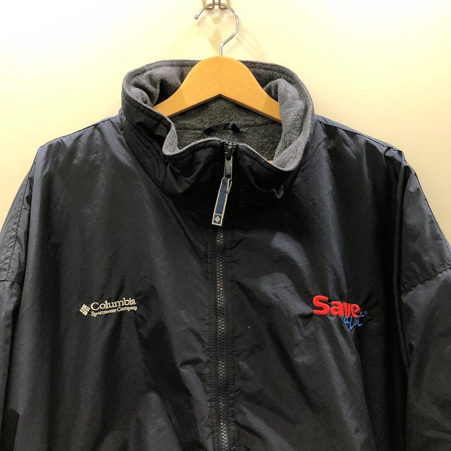 90s Columbiaナイロンジャケットブラックウォームアップシェルド