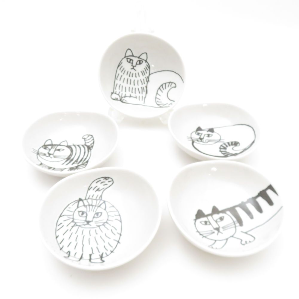 美品 Lisa Larson リサラーソン yamaka 山加商店 豆鉢 5枚 小皿