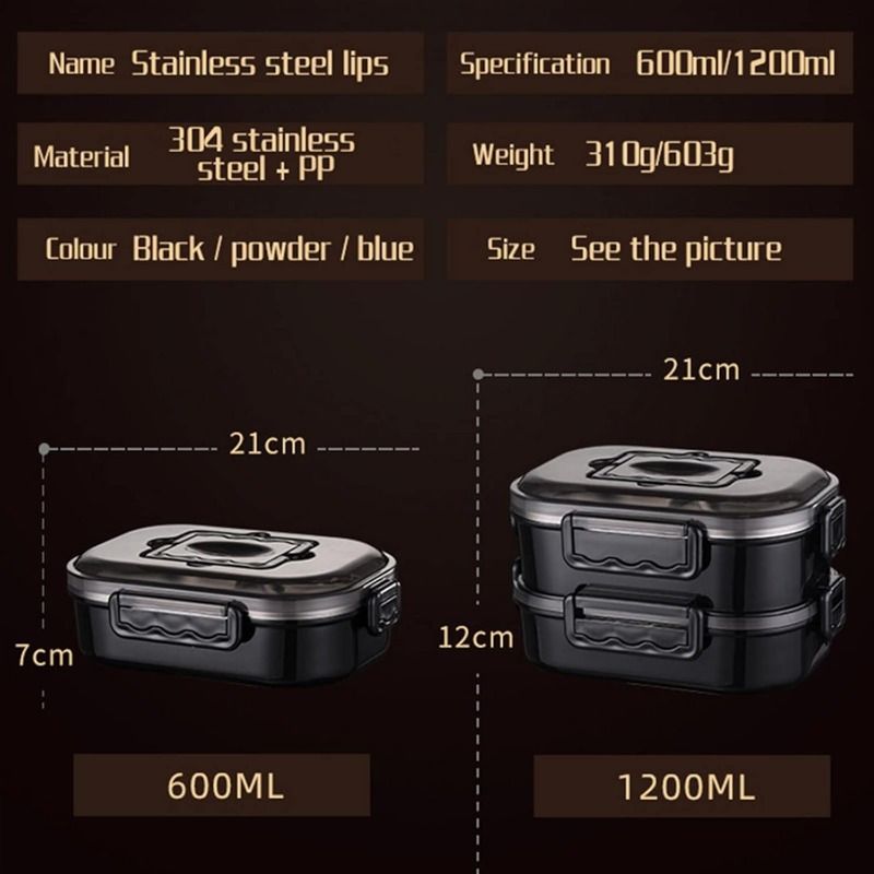 ランチボックス学校ランチボックススタイルオフィスワーカーポータブルランチボックスマイクロ波食器rJJ