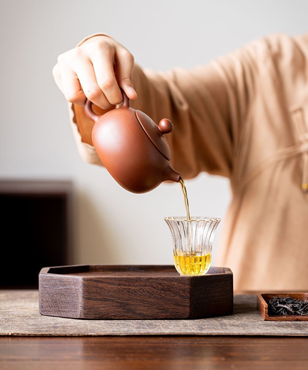 手作り 急須受台 急須置き 茶台 茶盤 貯水式 ティートレー 茶道具 建水