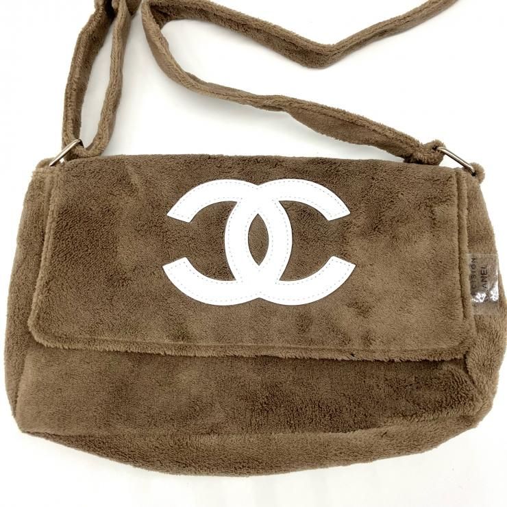 CHANEL ノベルティ ココマーク ショルダーバッグ パイル地 ベージュ