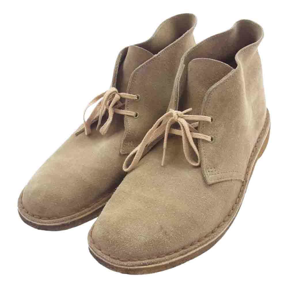 Clarks クラークス ブーツ 13292 DESERT BOOT スエード デザート チャッカ グレープソール ブーツ ベージュ ブラウン系 9.5【中古】