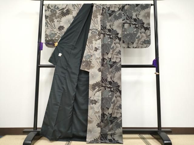 平和屋本店□極上 撫松庵 小紋 草花文 洗える着物 未使用 CYAA1604s5