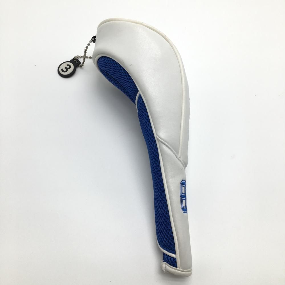パーリーゲイツ ヘッドカバー 白×ブルー FW ニコちゃん スマイル