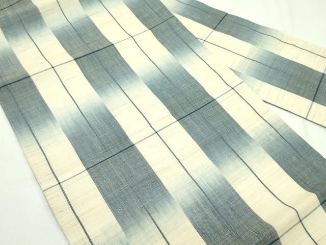 平和屋本店□極上 夏物 沖縄県無形文化財指定 本場八重山上布 全通柄