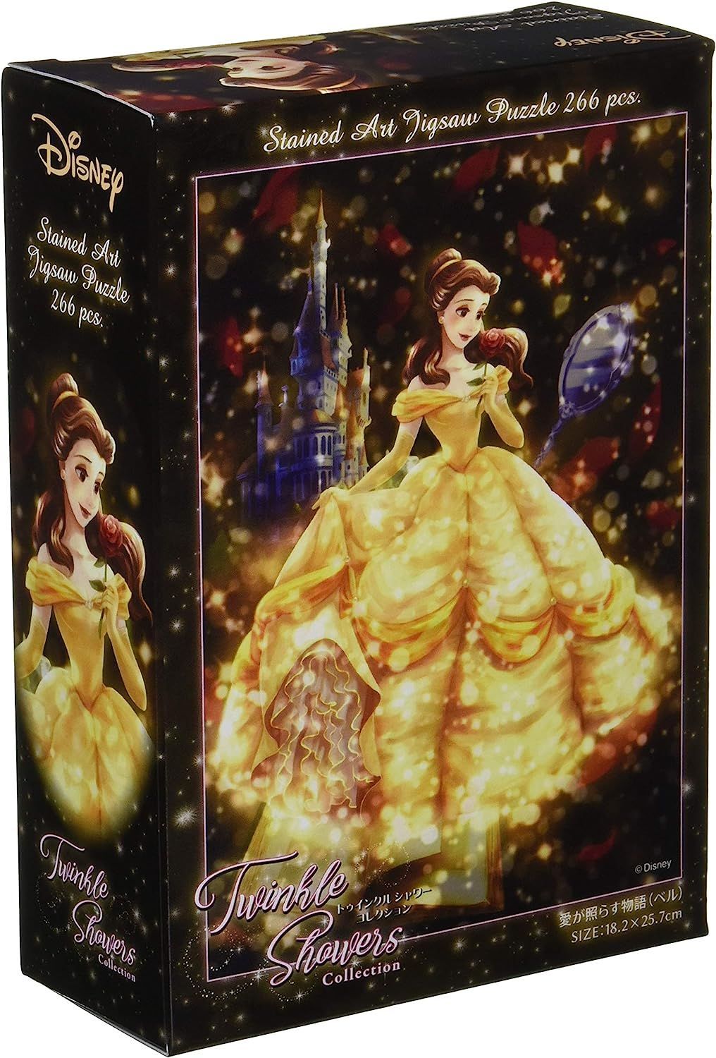 【新品】テンヨー 266ピース ピュアホワイト ぎゅっとシリーズ ジグソーパズル ディズニー 美女と野獣 ベル 愛が照らす物語 ステンドアート 18.2 25.7cm DSG 266 962