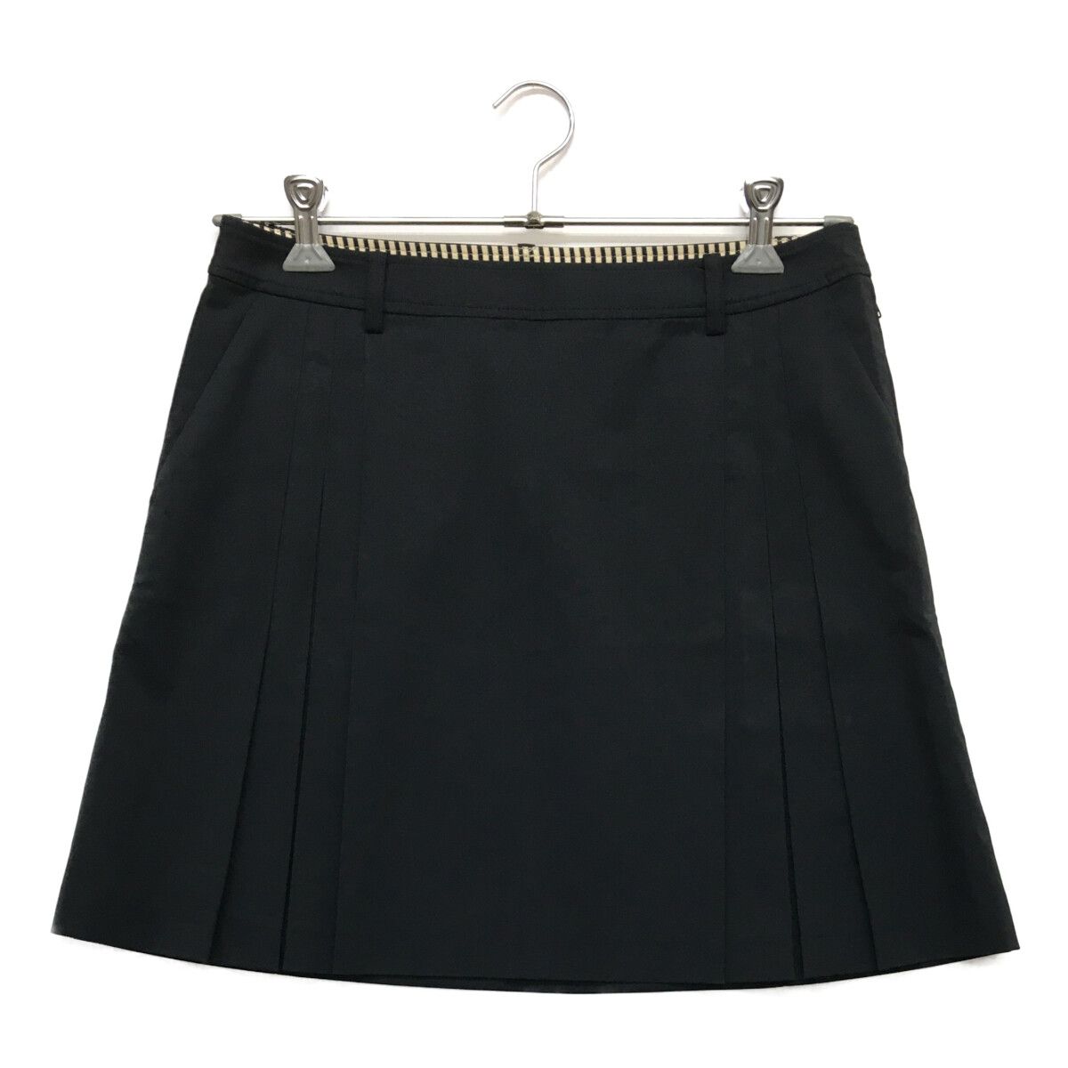 LANVIN - coco 中古 ランバンスポール LANVIN SPORT レディース スカート 40(M) 黒 ブラック シンプル プリーツ 中古 レディース ランバンスポール LANVIN SPORT スカート 40(M