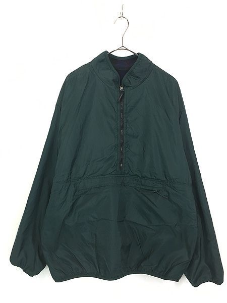 古着 G.H.BASSu0026CO. リップストップ ナイロン × フリース リバーシブル グリセード タイプ ジャケット パッカブル XL位 古着 