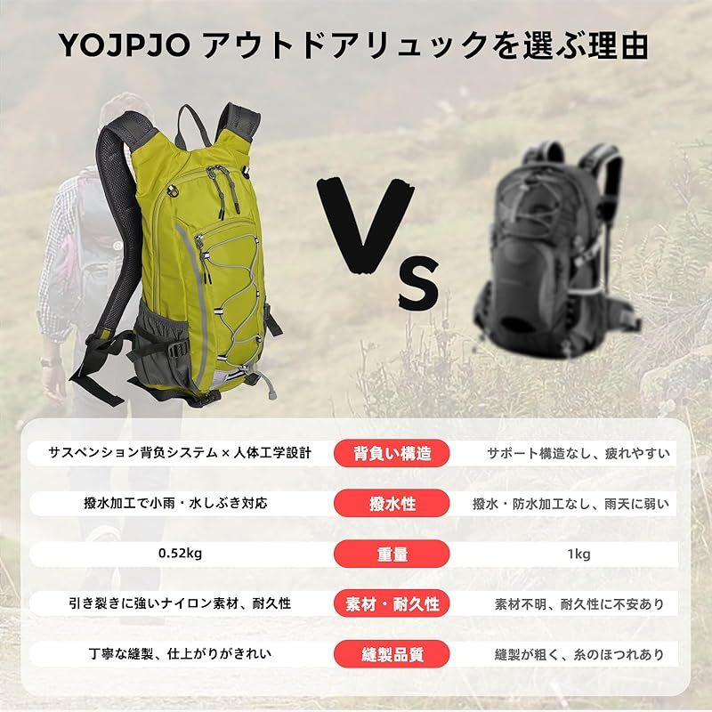 YOJPJO] ハイキングリュック 防水 超軽量 登山 アウトドア キャンプ対応 緑 [YOJPJO] 登山 リュック 48L トレッキング [YOJPJO] 40L 登山リュック 大容量 多機能 耐摩耗 防水 通気性 防災バッグ 出張 キャンプ用 耐衝撃 耐荷重 ウォーキ