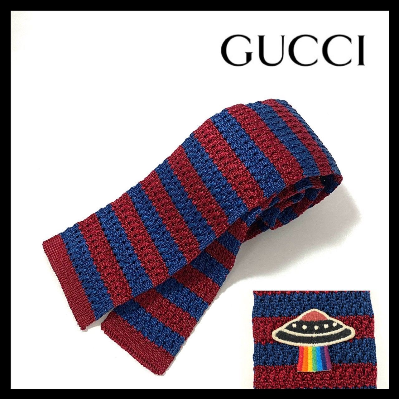 キッズ服(100cm~) GUCCI ネイビー赤ストライプセーター
