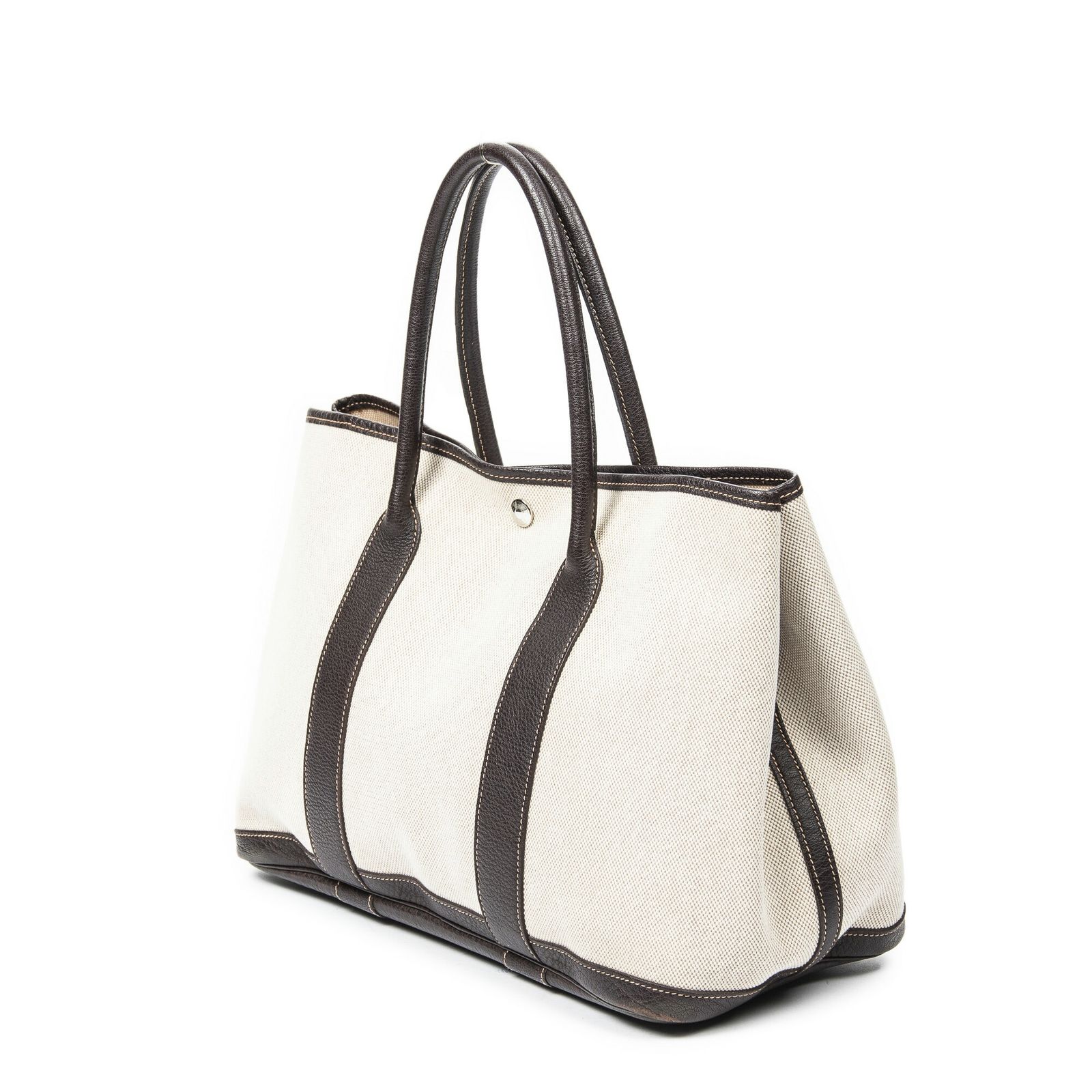 HERMES エルメスガーデンパーティーベージュ ダークブラウントワルアッシュA