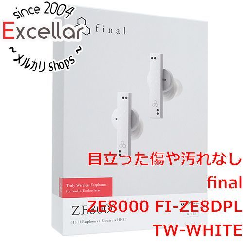 bn:1] final 完全ワイヤレスイヤホン ZE8000 FI-ZE8DPLTW-WHITE