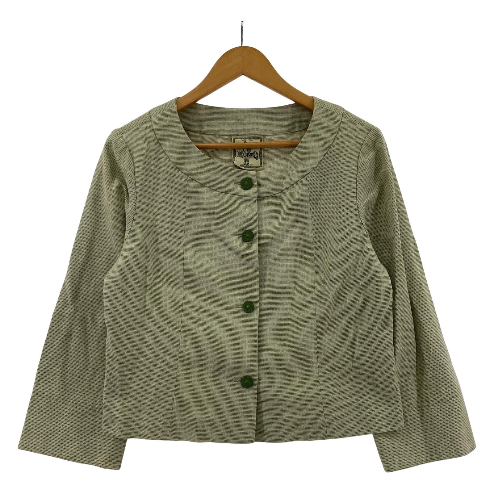 Jocomomola ノーカラージャケット Laberinto ツイードノーカラー