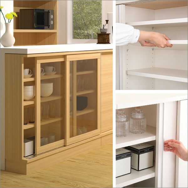 セミオーダーカウンター下収納ぴったりくん キャビネット(ポリカタイプ クリア) 幅120cm×奥行35cm 種類2:シルバー（艶有） セミオーダーカウンター下収納ぴったりくん