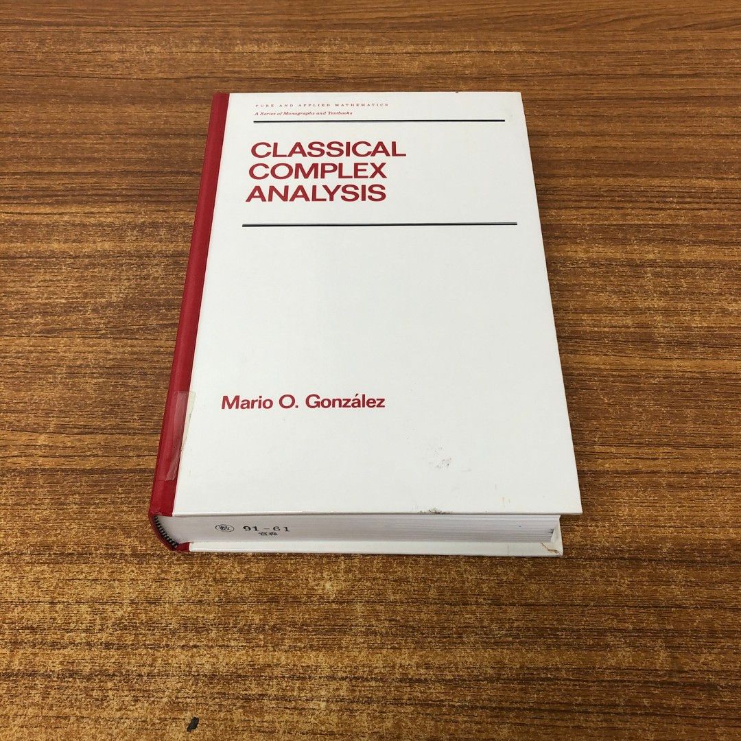 ▲01)【同梱不可】【除籍本】Classical Complex Analysis/古典的な複素解析/Mario O. Gonzalez/DEKKER/A 01)【同梱不可】【除籍本】Classical Complex Analysis/古典的な