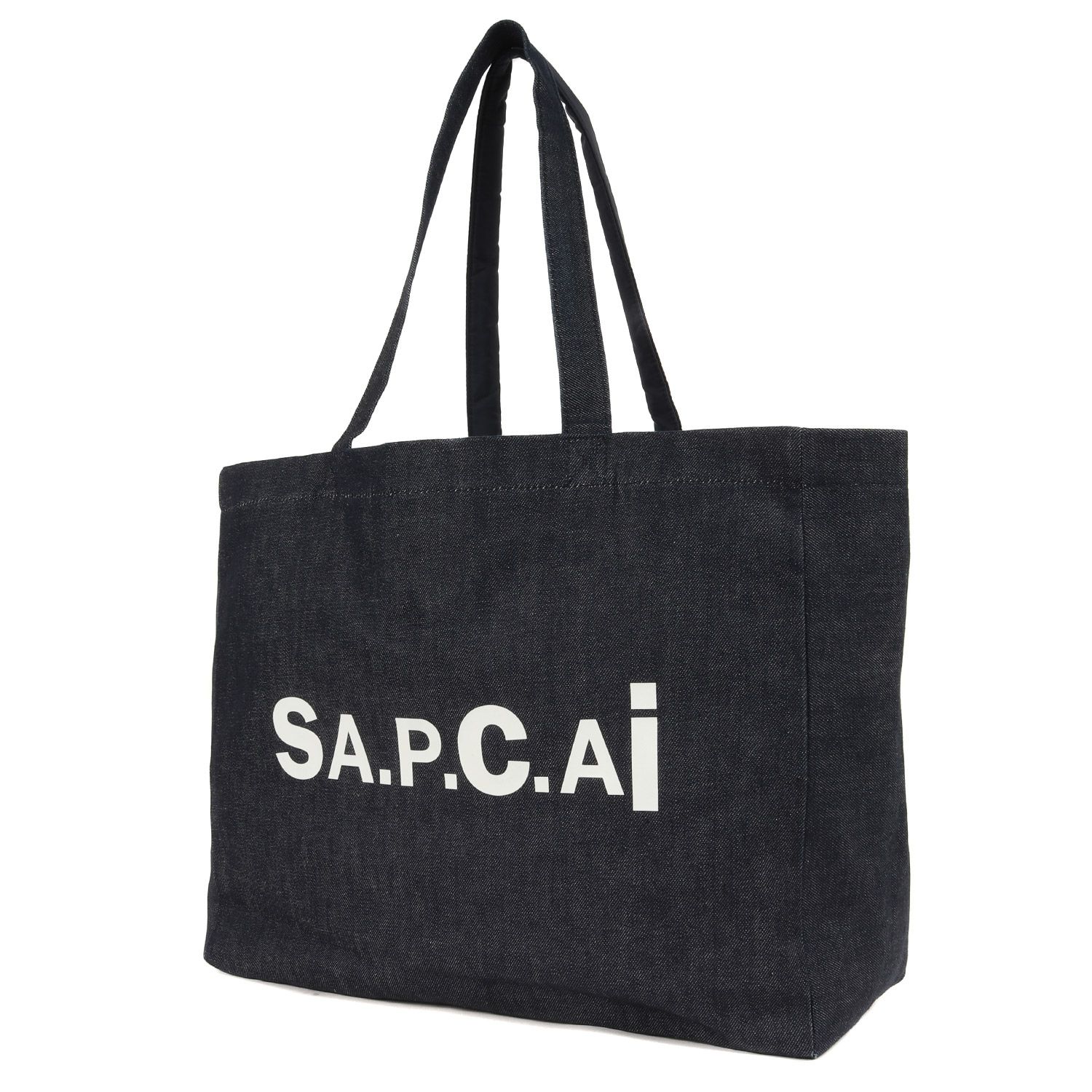 Sacai サカイ バッグ 21SS A.P.C. リバーシブル sA.P.C.Ai ロゴ ストレッチデニム ナイロン ショルダー トートバッグ 肩掛け カバン インディゴ ネイビー コラボ【メンズ】