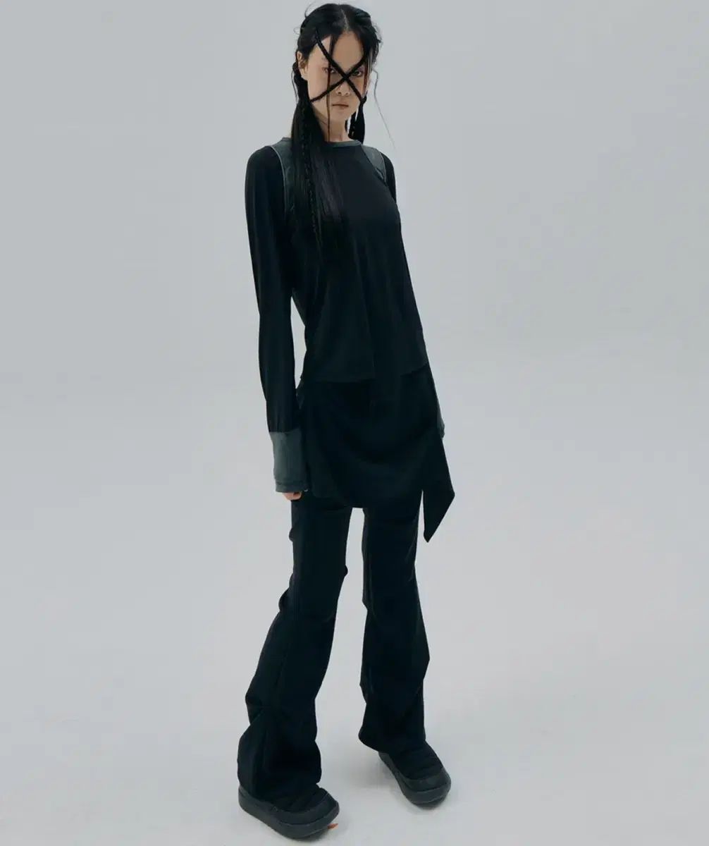 OJOS オホス Wrap Over Tuck Pants Black M サイズ