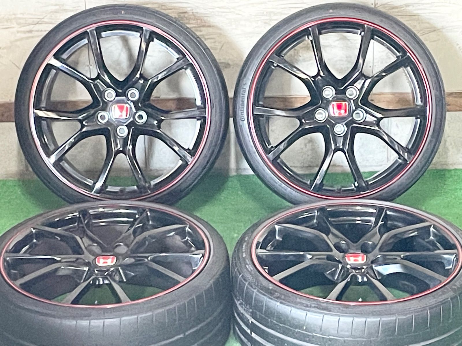 ホイール良好品 ホンダ FK8 シビック タイプR 純正 20in 8.5J 60 PCD120 コンチネンタル 245|30R20 HONDA CIVIC 交換 車検 可