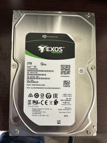 Seagate Exos 7E8 2TB 内蔵 7.2K RPM 512E SATA 6Gb/s 3.5 インチ