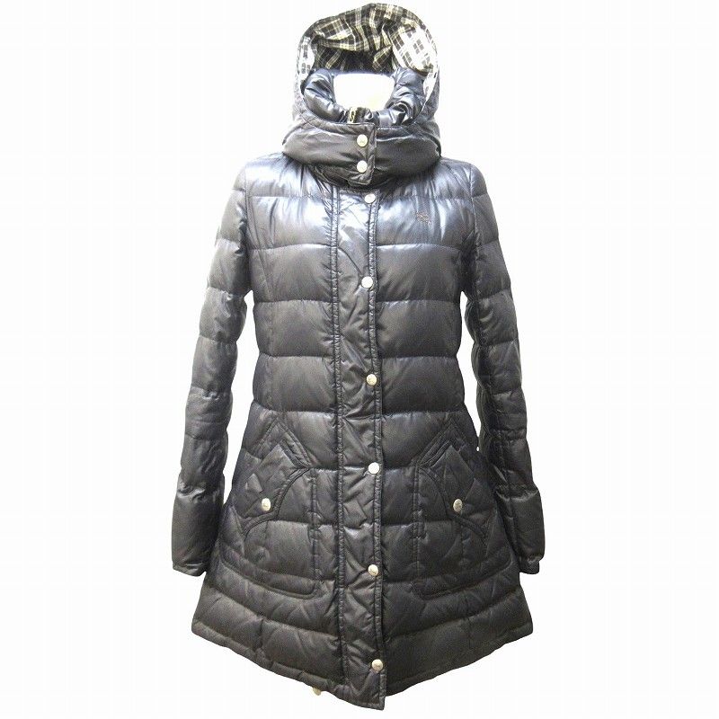 極美品 バーバリー ブルーレーベル ダウン ベスト メガチェック リアル