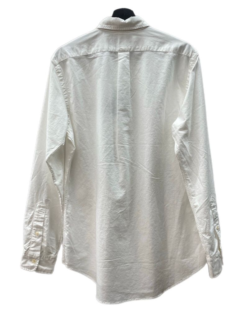 ラルフローレン RalphLauren POLO BUTTONDOWN SHIRT ボタンダウン シャツ CUSTOM FIT 刺繍 長袖 白 長袖シャツ ワンポイント ホワイト Mサイズ 104MT-2085