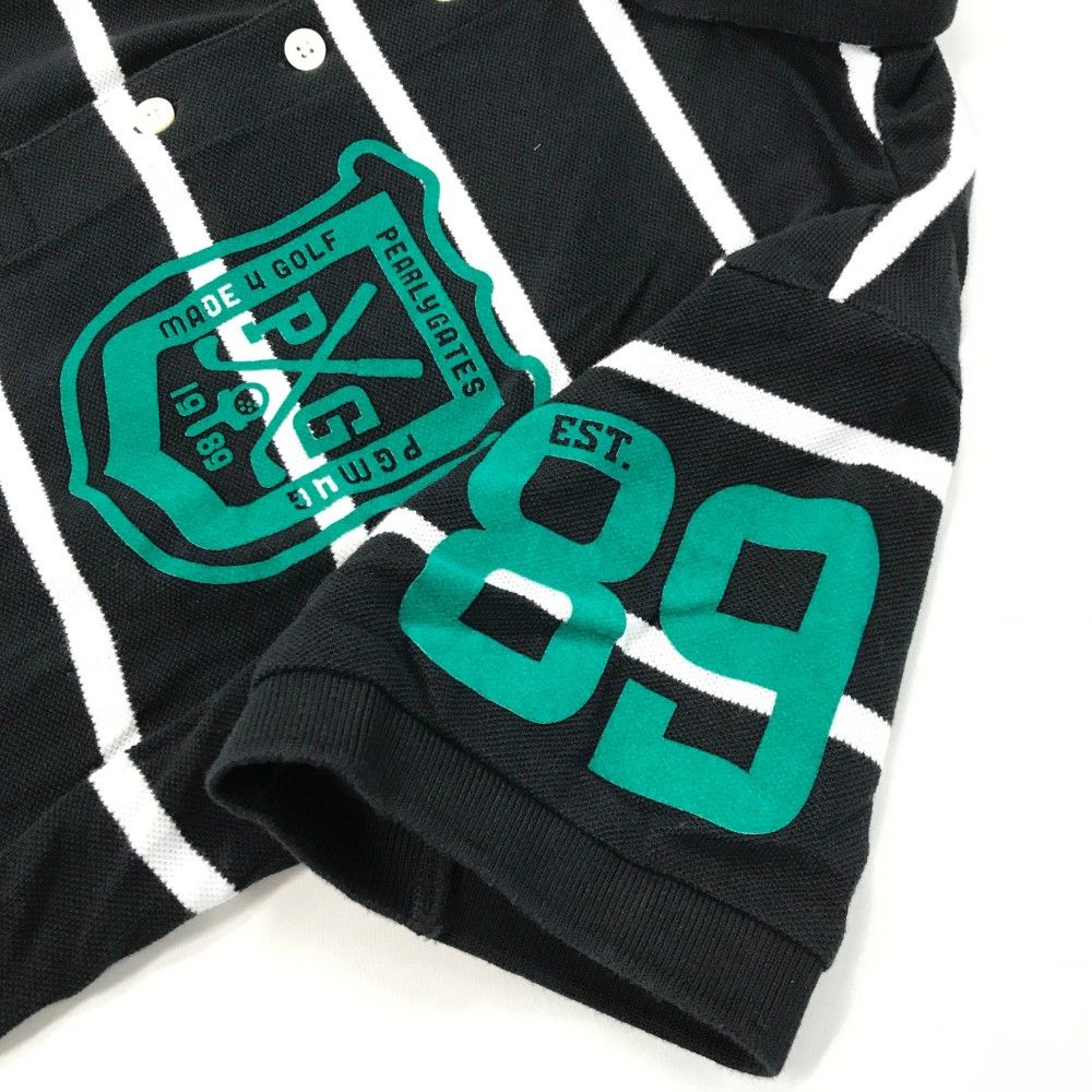 サイズ：3 PEARLY GATES パーリーゲイツ 半袖ポロシャツ ボーダー柄