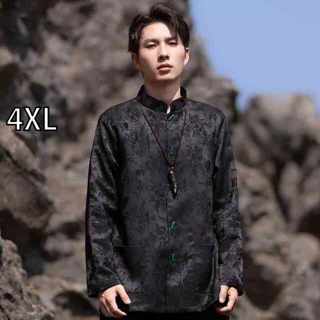 4XL メンズ ファッション 服 男性用 オシャレ シンプル 大人 かっこいい 大きいサイズ ストリート 紳士服 ボタン 唐 スーツ ディスク ボタン トップス ジャケット スーツ ジャケット ゆったり