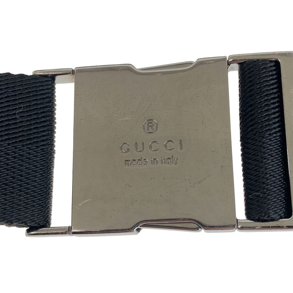 GUCCI グッチ ブラック 黒 シルバー金具 GGキャンバス 92543 ボディ