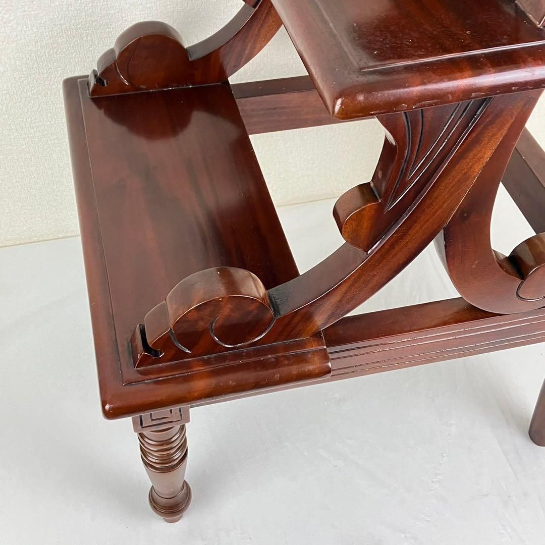 英国 イギリス クラシック ライブラリー ステップ踏み台 脚立 飾り棚