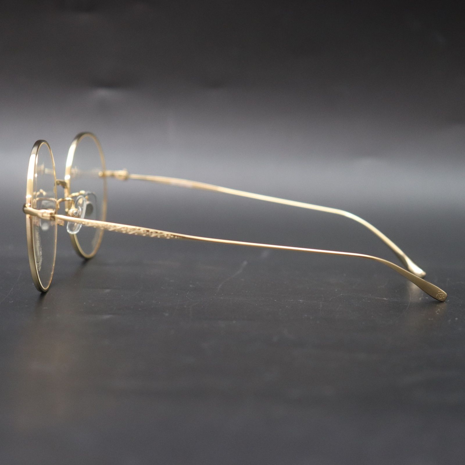 ITLJP6GURT53 美品 BECOMETREE ビカムツリー 伊達メガネ ゴールド  