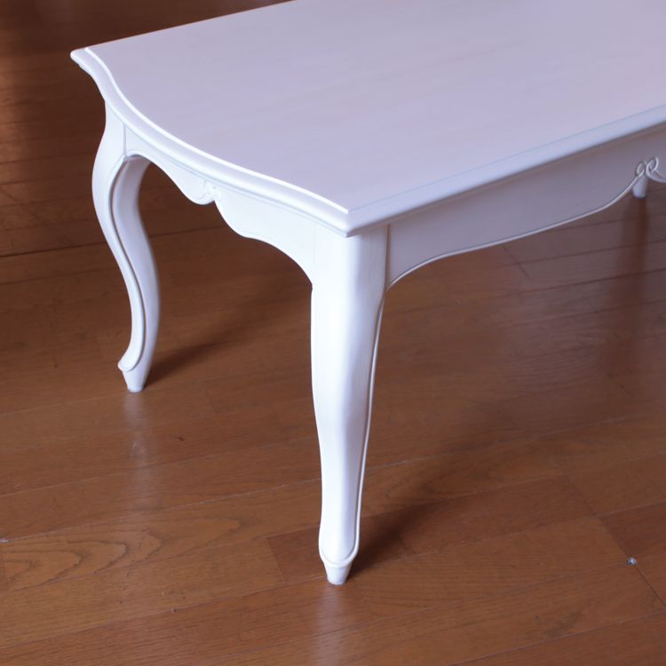 フルールWH センターテーブル 110×50cm ホワイト 猫脚 東海家具 - メルカリ