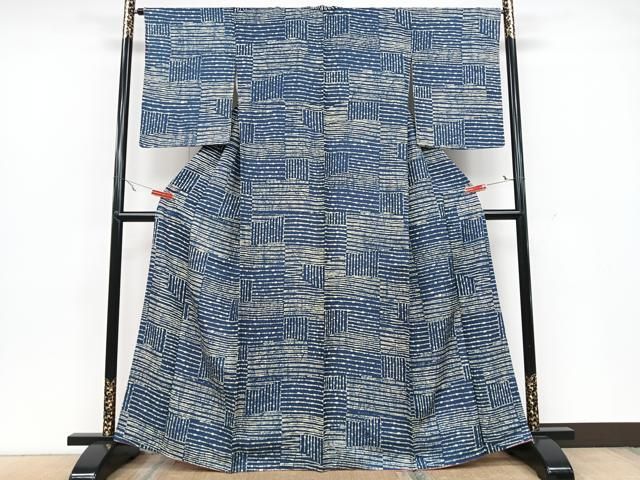 平和屋着物○上質な小紋 手描き 枝花文 黒地 正絹 逸品 AAAV9195np