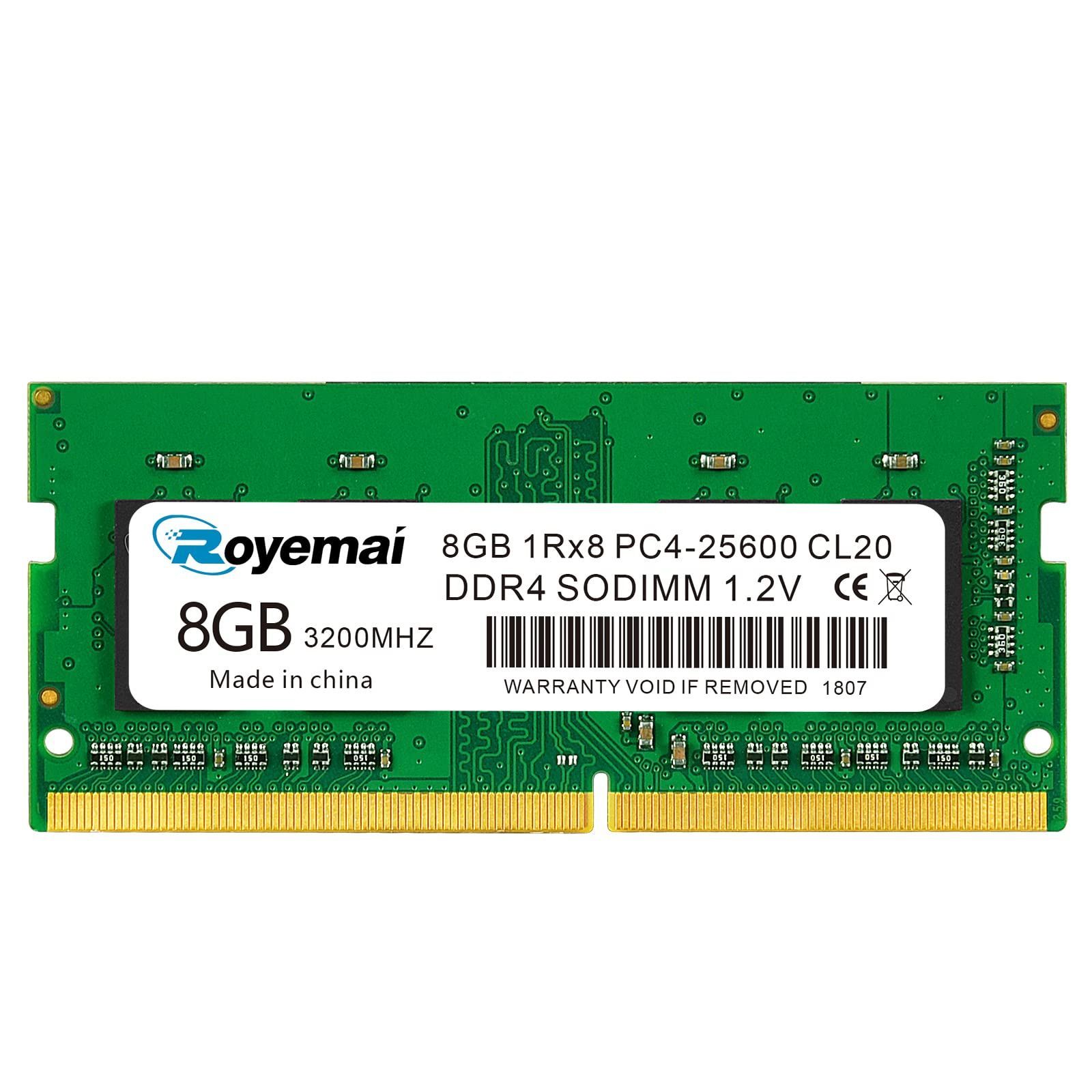 在庫処分】8GBx1枚 DDR4 8GB 3200MT/s PC4-25600 1RX8 CL22 SODIMM