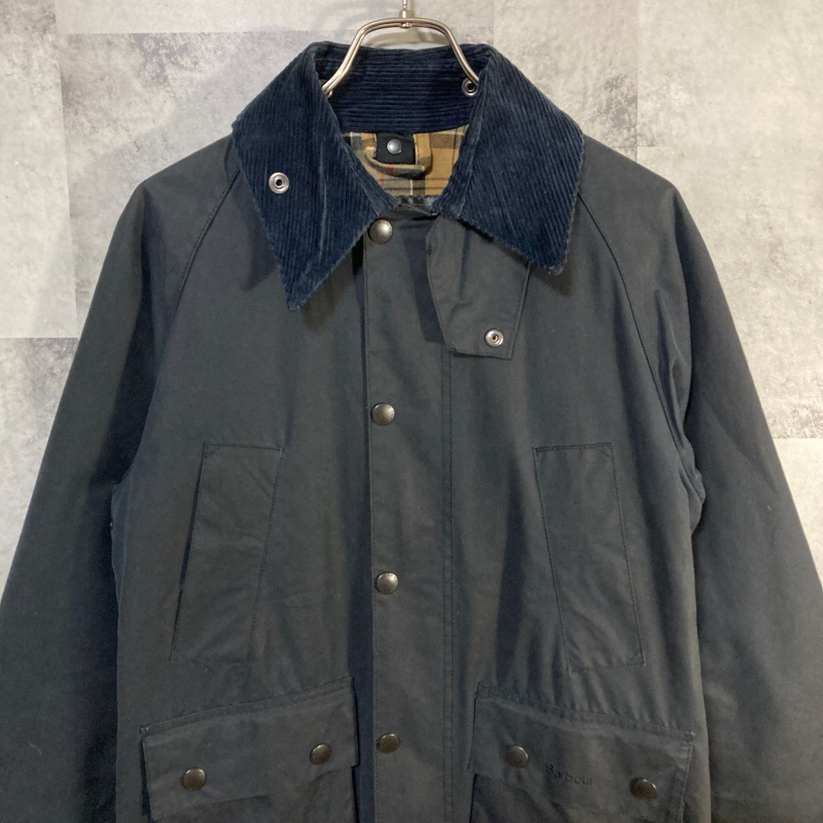 英国製 Barbour バブアー オイルドジャケット BEDALE ネイビー