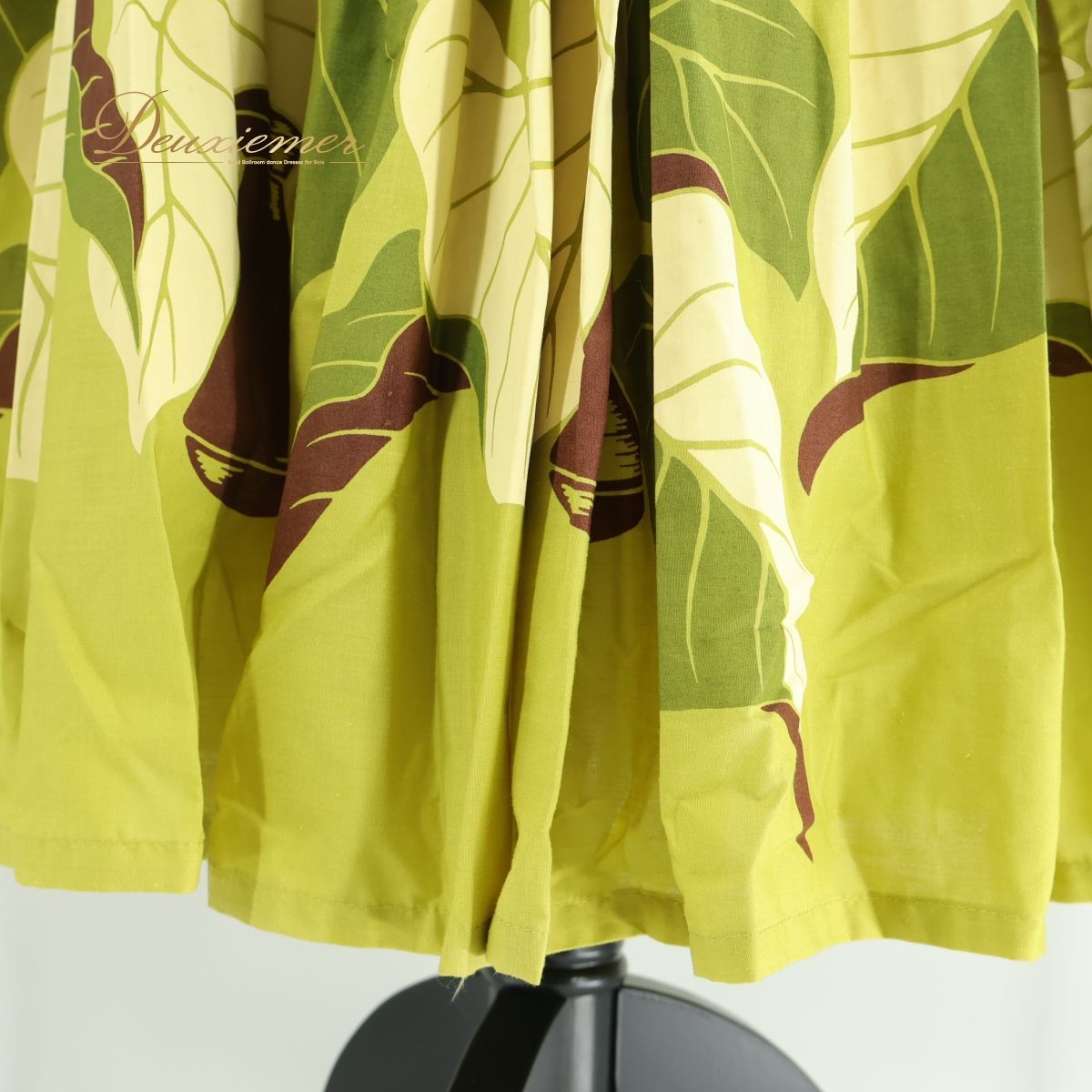 フラダンス用スカート イエローとグリーンの葉柄 楽天市場】（緑23）丈が選べる フラダンス 衣装 パウスカート